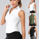 Colete Feminino de Treino com Ziper Frontal -SlimMove Vest