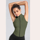 Colete Feminino de Treino com Ziper Frontal -SlimMove Vest